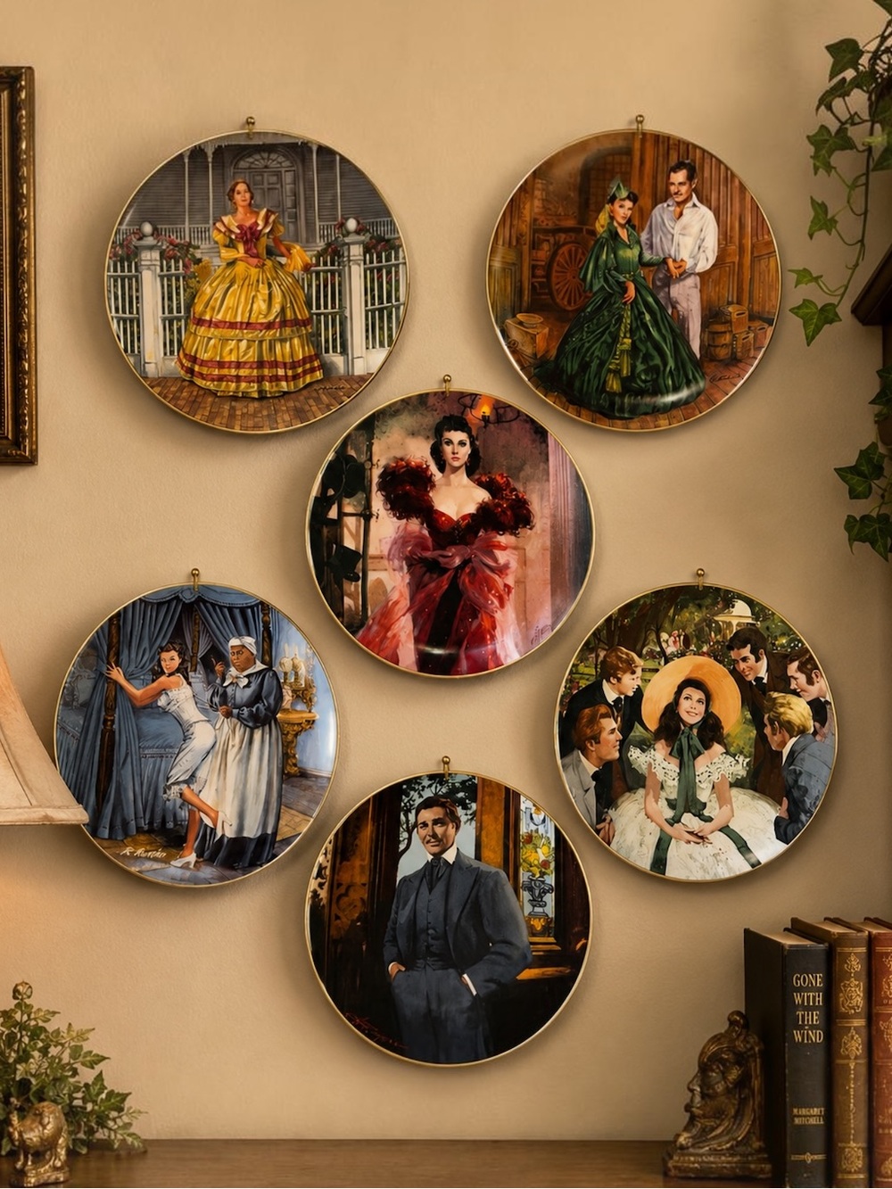 Gone With The Wind Collector Plates Lot of 6 Knowles W.S. George 8.5” MGM VTG